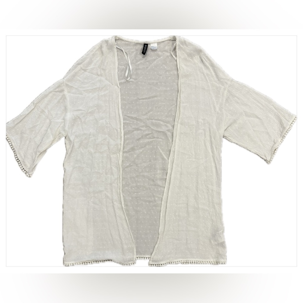 H&M Cream Textured Kimono